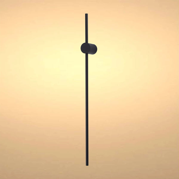 Minimalist Rod Wall Light in Black or Gold with Integrated LED