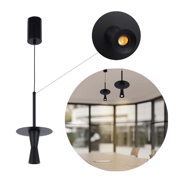 Minimalist Trumpet Pendant Light - 7W LED, 4000K Cool White, IP20
