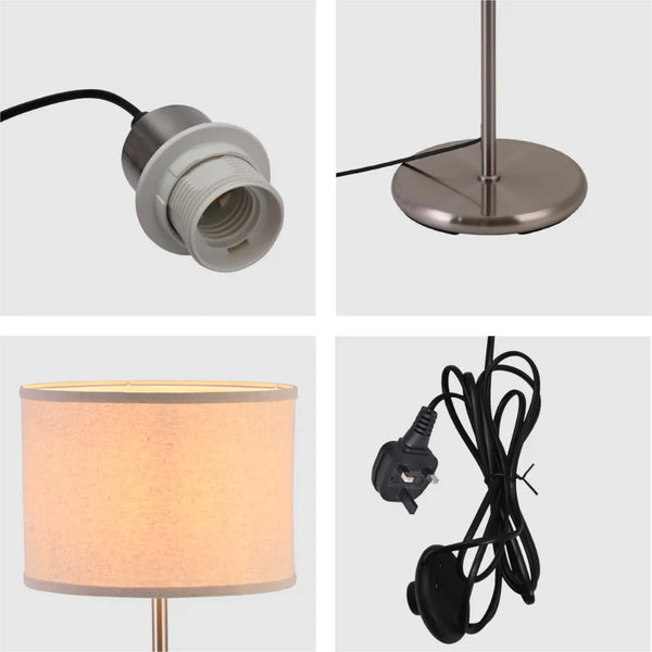 Minimalist Floor Lamp Nickel Flaxen