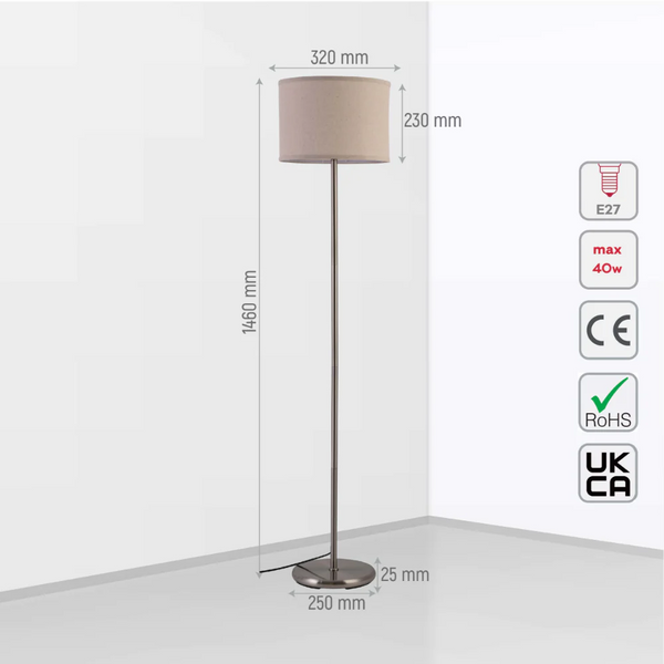 TEKLED
Minimalist Floor Lamp Nickel Flaxen Floor lamp