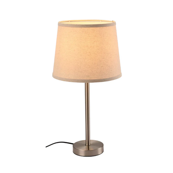 Minimalist Table Lamp Nickel Flaxen