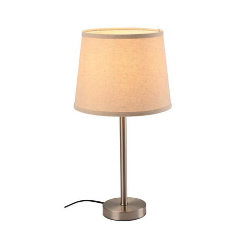 Minimalist Table Lamp Nickel Flaxen