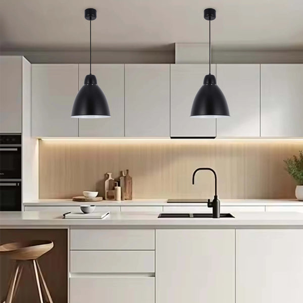 Modern Bell Pendant Light – 300mm Diameter, E27 Fitting, Adjustable Cable