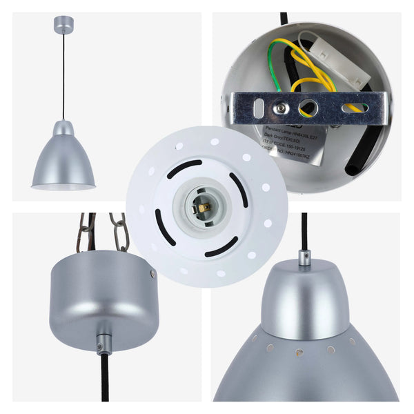 Modern Bell Pendant Light – 300mm Diameter, E27 Fitting, Adjustable Cable