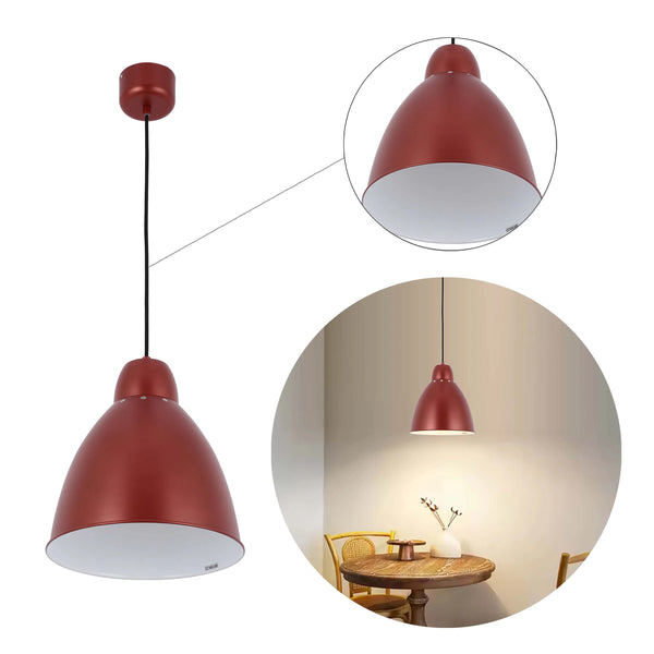 Modern Bell Pendant Light – 300mm Diameter, E27 Fitting, Adjustable Cable
