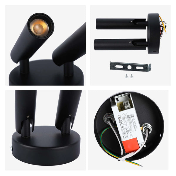 Modern Black & White 2-Light Spotlight