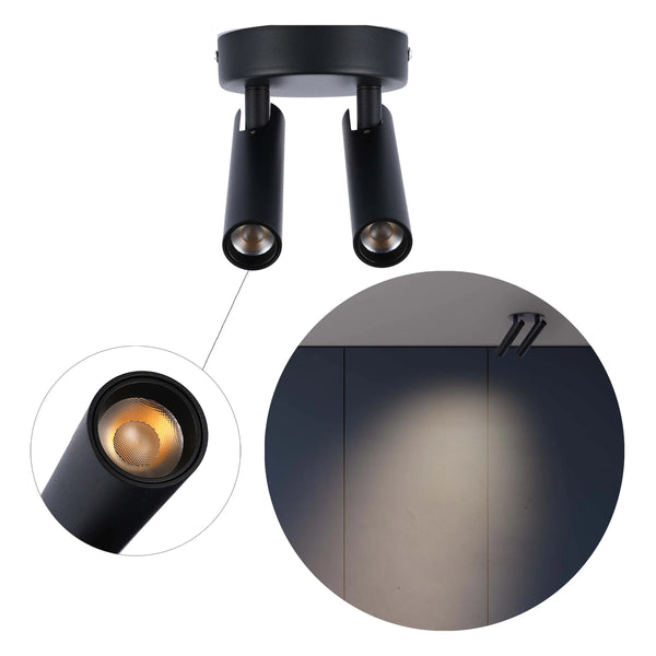 Modern Black & White 2-Light Spotlight