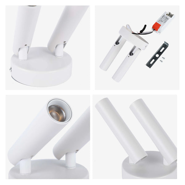 Modern Black & White 2-Light Spotlight