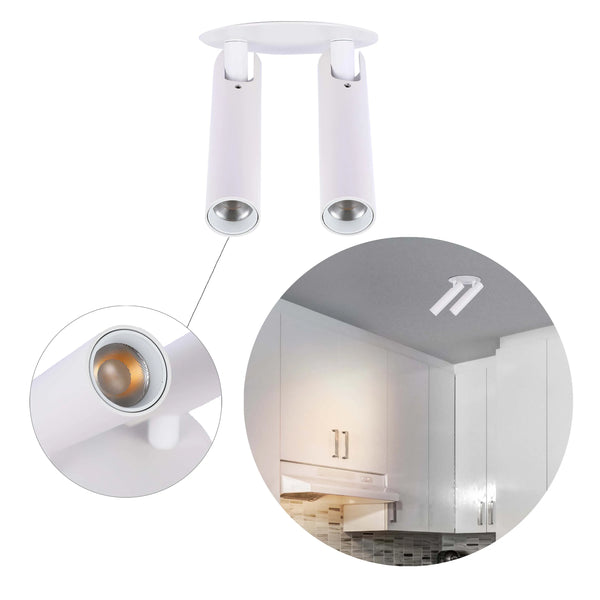 Modern Black & White 2-Light Spotlight