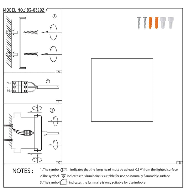 Modern Cube LED Wall Light, Dual Beam IP54, 2x3W 3000K Warm White Outdoor & Indoor Lighting