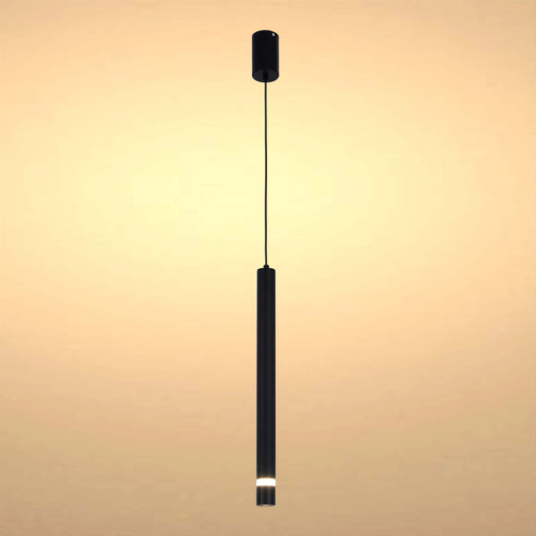 Slim Cylindrical LED Pendant Light - 7W, 4000K Cool White, IP20