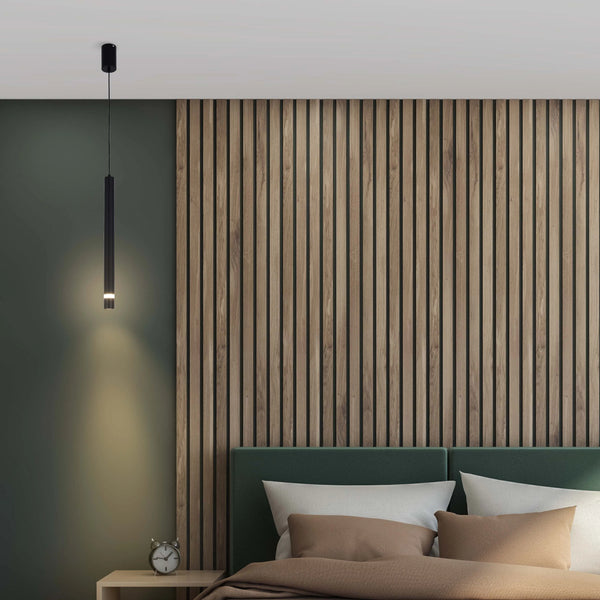 Slim Cylindrical LED Pendant Light - 7W, 4000K Cool White, IP20