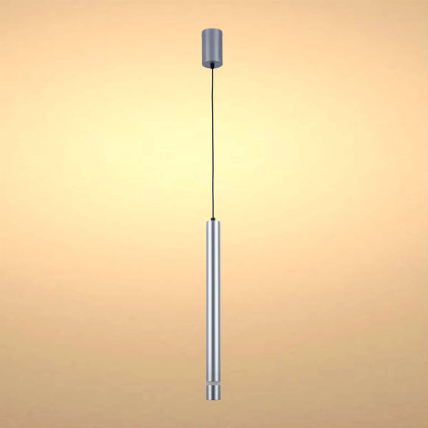 Slim Cylindrical LED Pendant Light - 7W, 4000K Cool White, IP20
