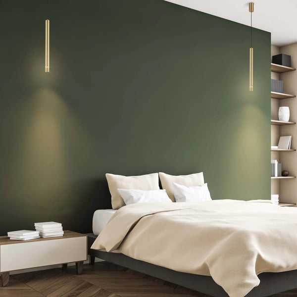 Slim Cylindrical LED Pendant Light - 7W, 4000K Cool White, IP20