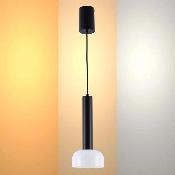 Minimalist Cylindrical LED Pendant Light - 8W, 3CCT, 340mm Length