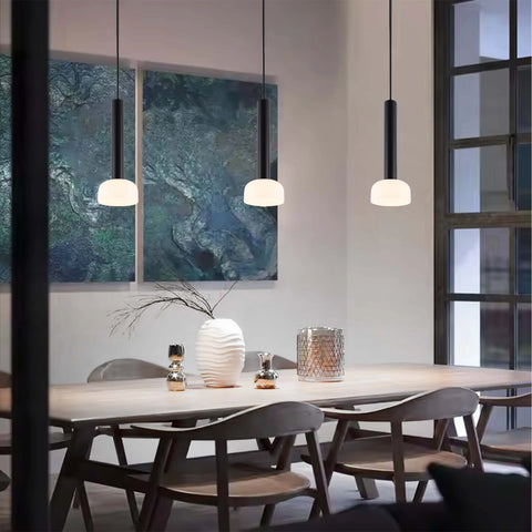 Minimalist Cylindrical LED Pendant Light - 8W, 3CCT, 340mm Length