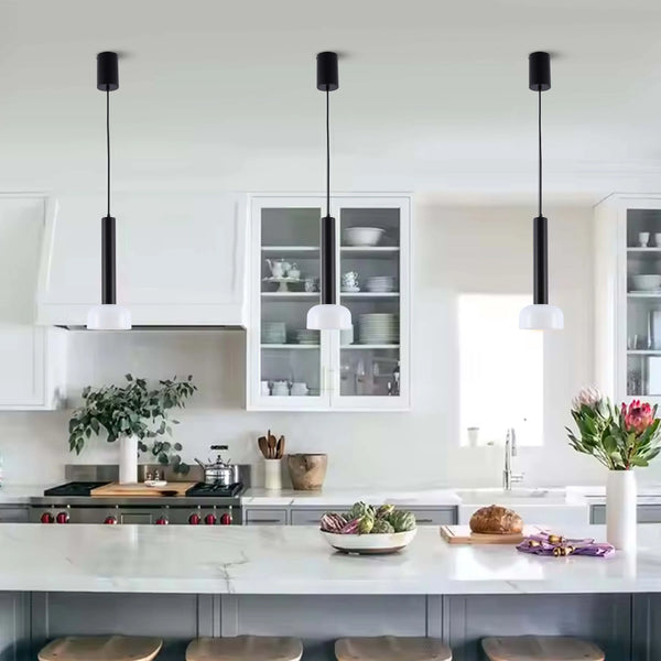 Minimalist Cylindrical LED Pendant Light - 8W, 3CCT, 340mm Length