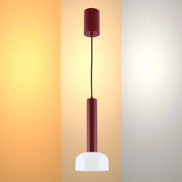 Minimalist Cylindrical LED Pendant Light - 8W, 3CCT, 340mm Length