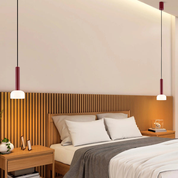Minimalist Cylindrical LED Pendant Light - 8W, 3CCT, 340mm Length