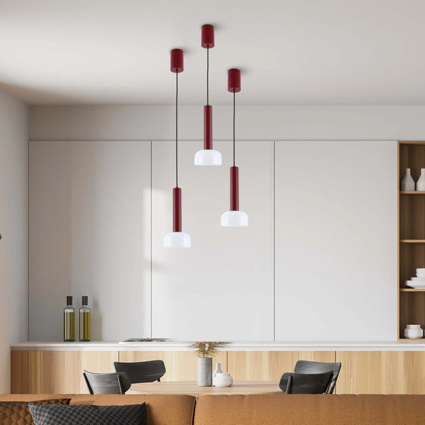 Minimalist Cylindrical LED Pendant Light - 8W, 3CCT, 340mm Length
