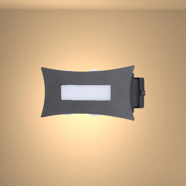 Modern Decorative Up Down LED Wall Light Black 4000K 12W