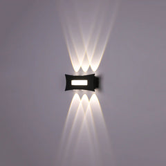Modern Decorative Up Down LED Wall Light Black 4000K 12W