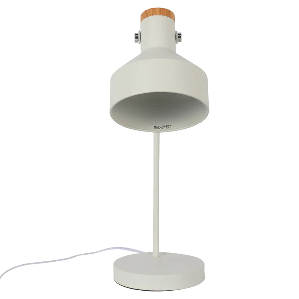 Modern Desk Lamp with Wooden Accent