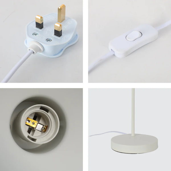 Modern Desk Lamp with Wooden Accent