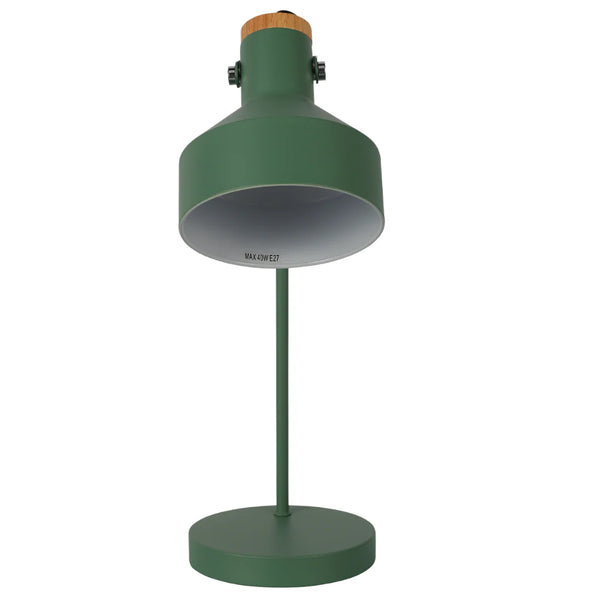 Modern Desk Lamp with Wooden Accent
