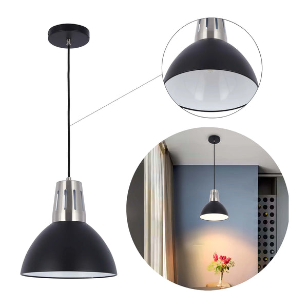 Modern Dome Pendant Light – E27 Fitting, 280mm Diameter, Dimmable