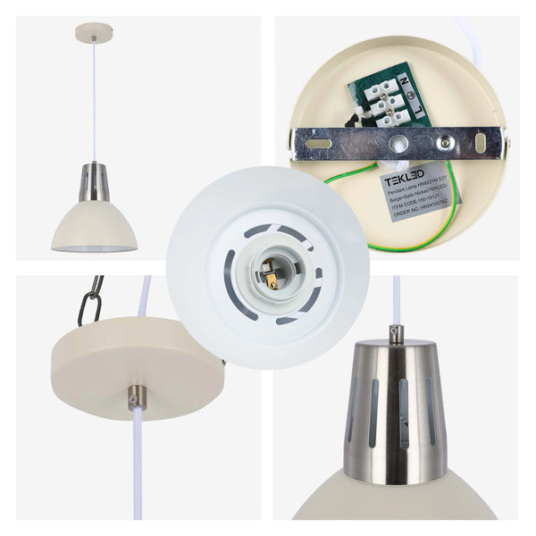 Modern Dome Pendant Light – E27 Fitting, 280mm Diameter, Dimmable