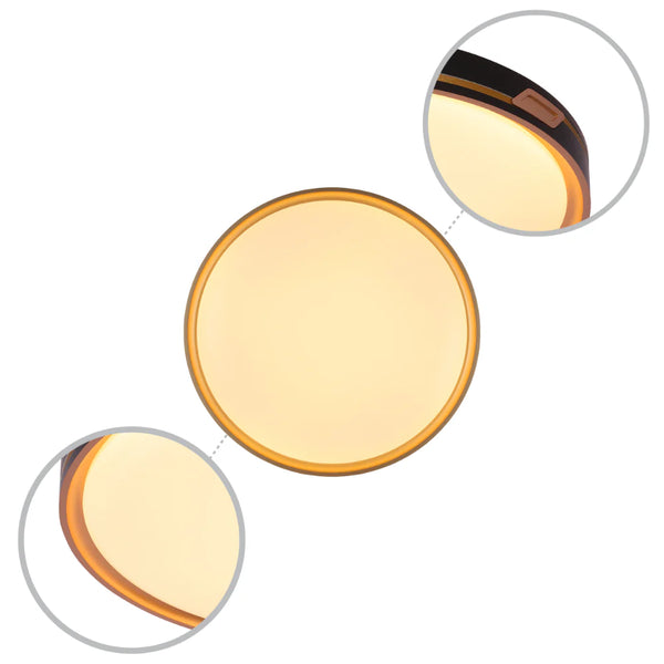 Modern Flush Ceiling Lights with Black Frame and Bronze/Copper Accents