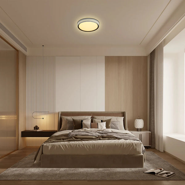 Modern Flush Mount Ceiling Light with Decorative Ring Accent