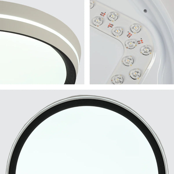 Modern Flush Mount Ceiling Light with Decorative Ring Accent