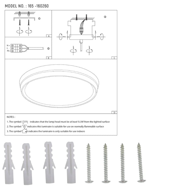 Modern Flush Mount Ceiling Light with Decorative Ring Accent