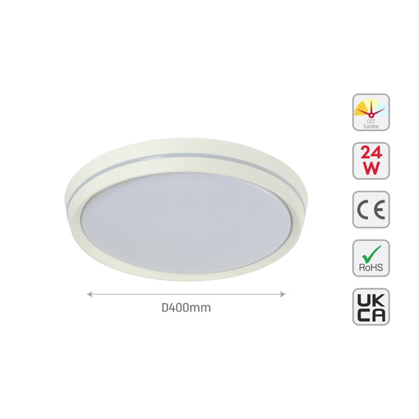 Modern Flush Mount Ceiling Light with Decorative Ring Accent