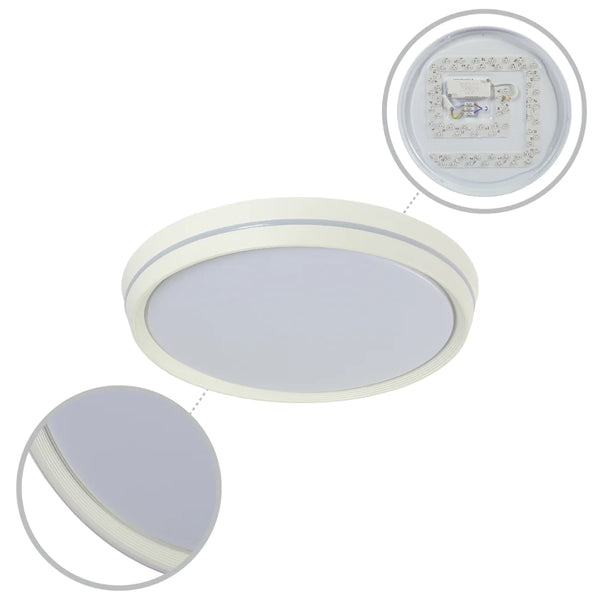 Modern Flush Mount Ceiling Light with Decorative Ring Accent