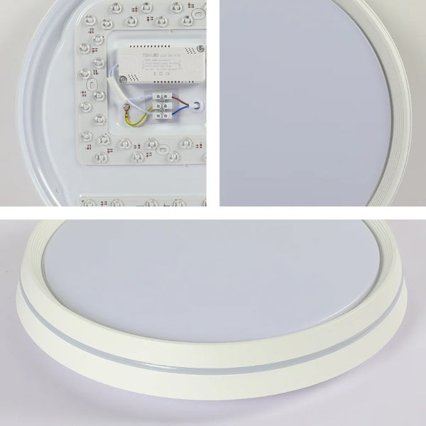 Modern Flush Mount Ceiling Light with Decorative Ring Accent
