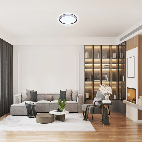 Modern Flush Mount Ceiling Light with Triple Light Diffusion