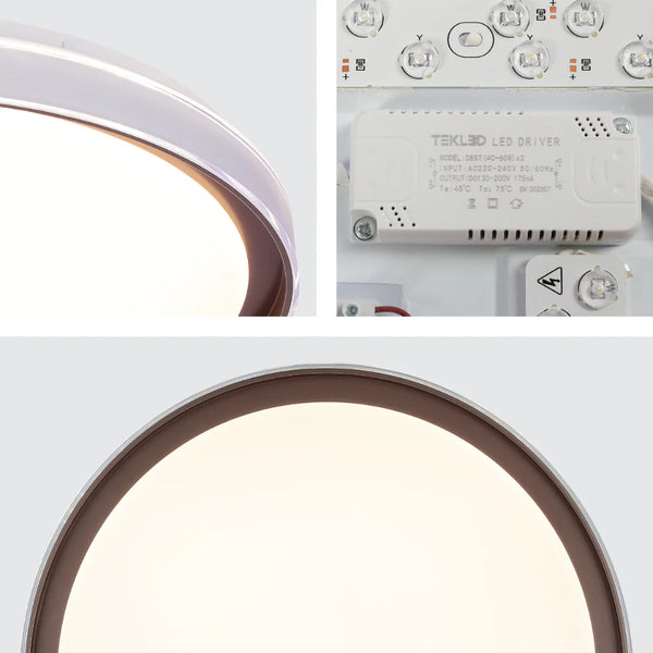 Modern Flush Mount Ceiling Light with Triple Light Diffusion