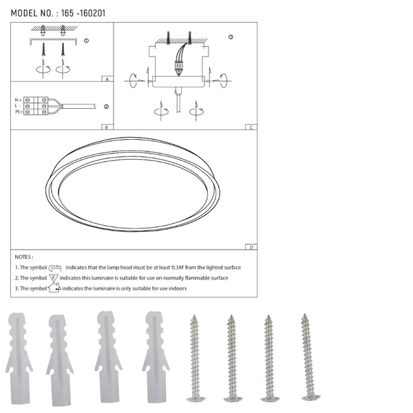 Modern Flush Mount Ceiling Light with Triple Light Diffusion
