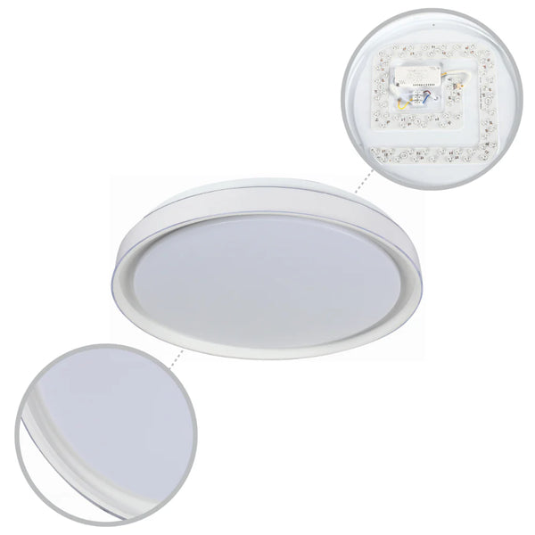 Modern Flush Mount Ceiling Light with Triple Light Diffusion