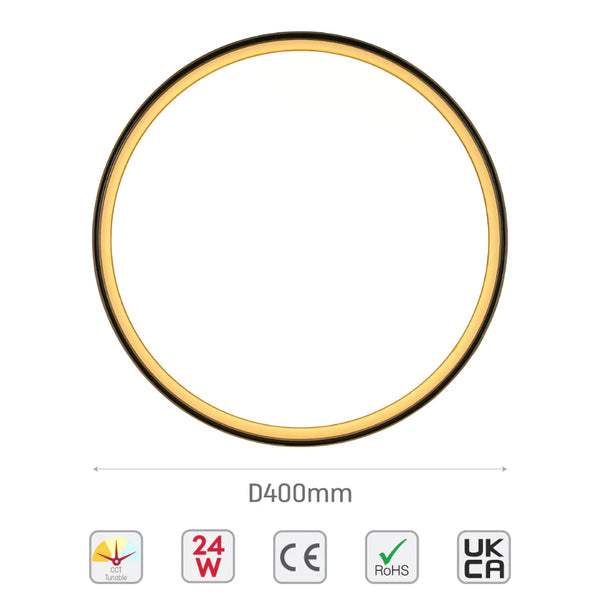 Modern Halo Effect LED Ceiling Light with Colour Contrast Design