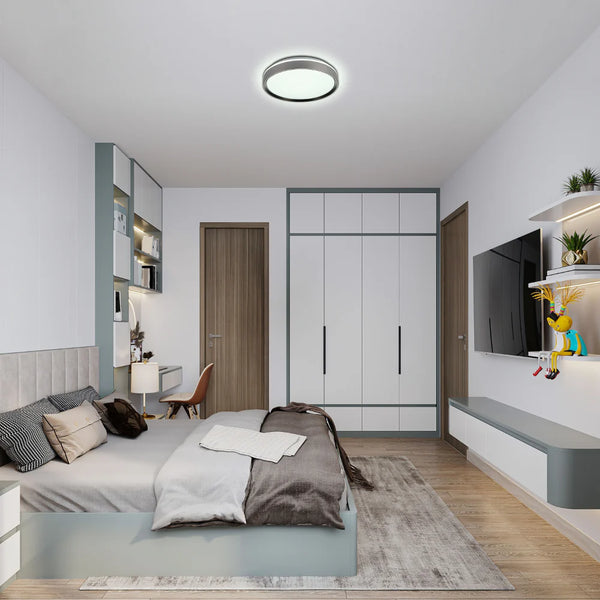 Modern Halo Effect LED Ceiling Light with Colour Contrast Design