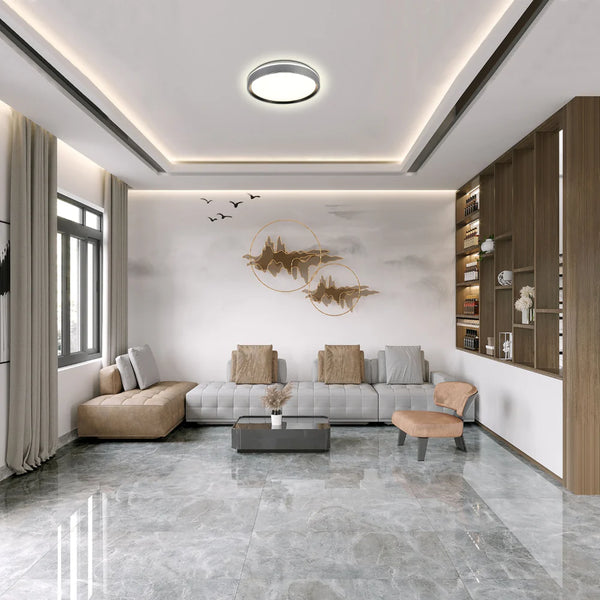 Modern Halo Effect LED Ceiling Light with Colour Contrast Design