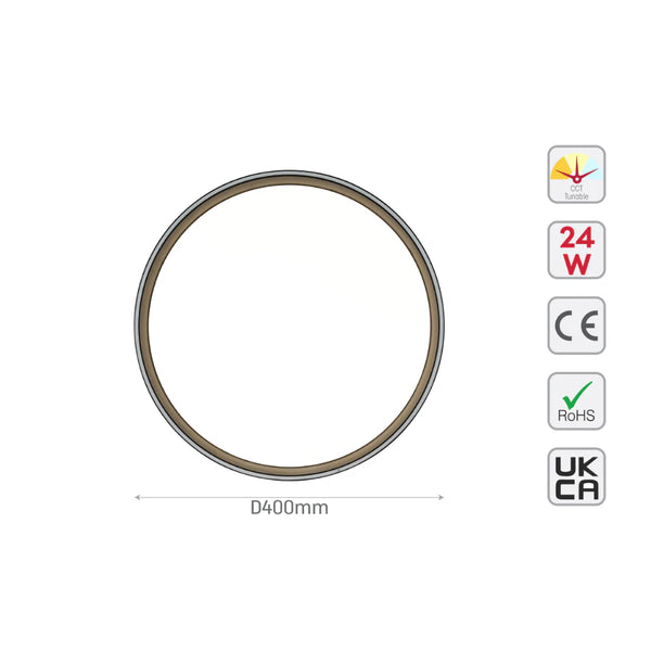 Modern Halo Effect LED Ceiling Light with Colour Contrast Design