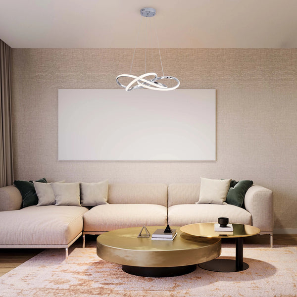 Modern LED Pendant Lights – Interlocking Rings, Wave & Tiered Designs