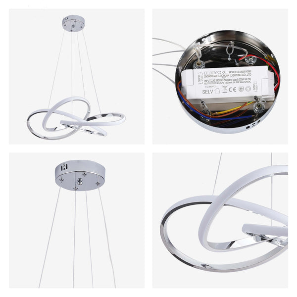 Modern LED Pendant Lights – Interlocking Rings, Wave & Tiered Designs