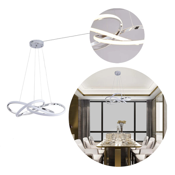 Modern LED Pendant Lights – Interlocking Rings, Wave & Tiered Designs