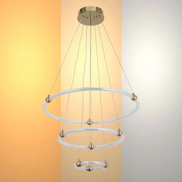Modern LED Pendant Lights – Interlocking Rings, Wave & Tiered Designs